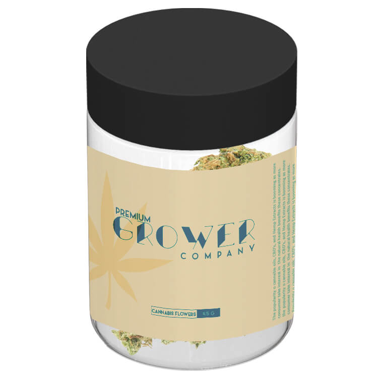 Custom Glass Jar – 4 oz – With Label