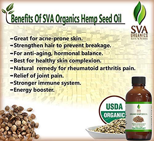 SVA Organics Hemp Seed Organic USDA Cold Pressed Oil