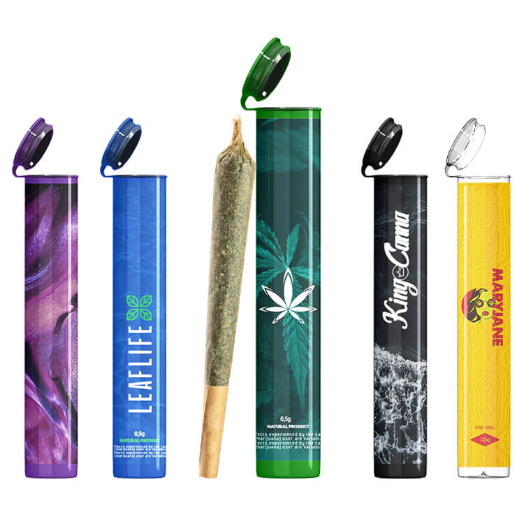 Custom Pre Roll Joint Tube with Sticker / Label