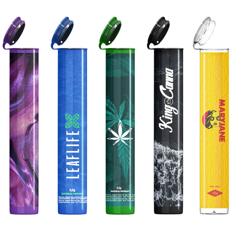 Custom Pre Roll Joint Tube with Sticker / Label